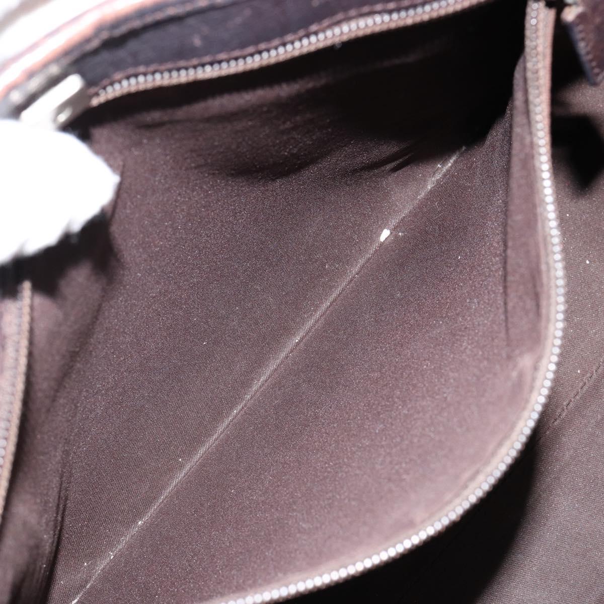 GUCCI GG Supreme Tote Bag PVC Beige Silver 111595 Auth 146837