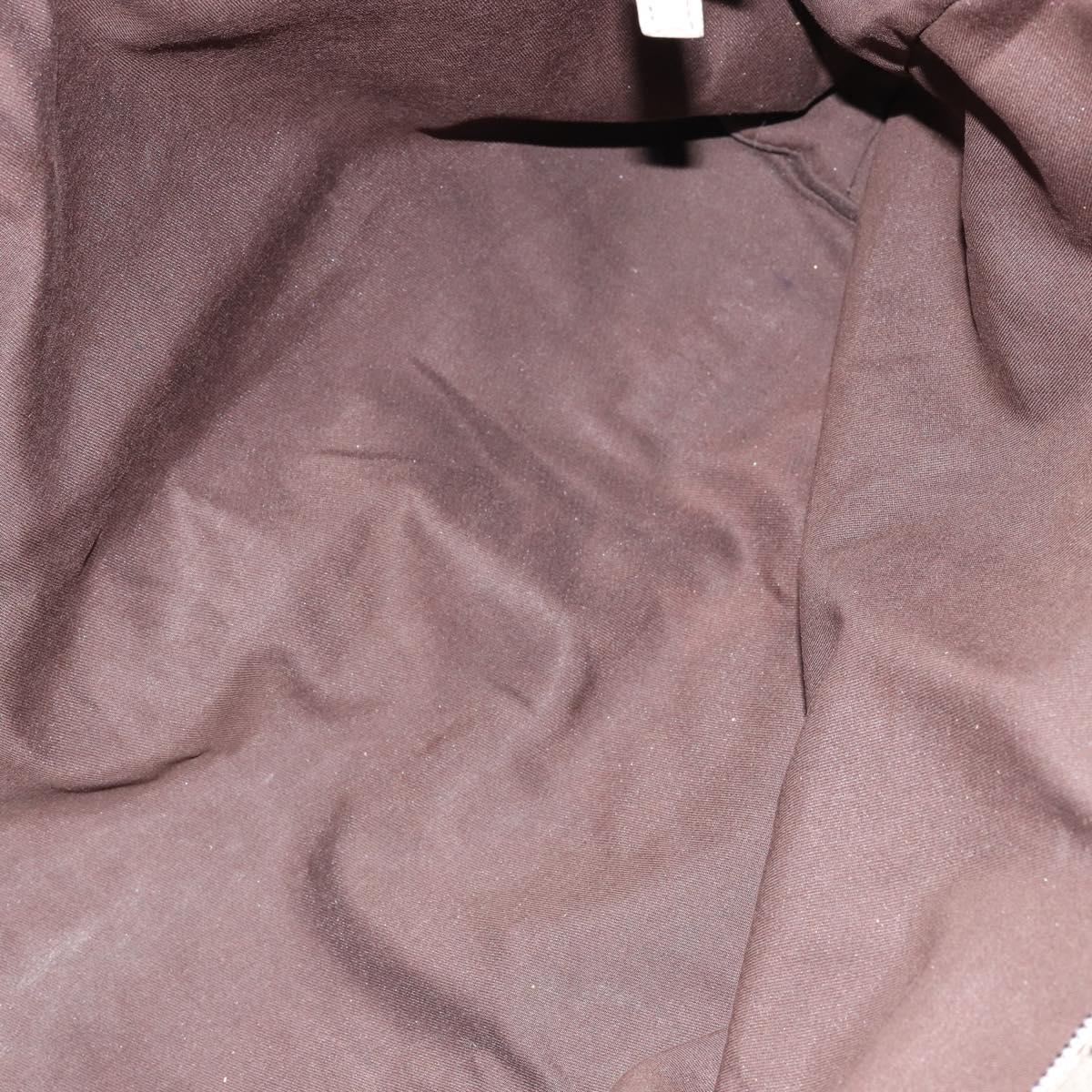 GUCCI GG Supreme Tote Bag PVC Leather Beige White Silver 181084 Auth 146838