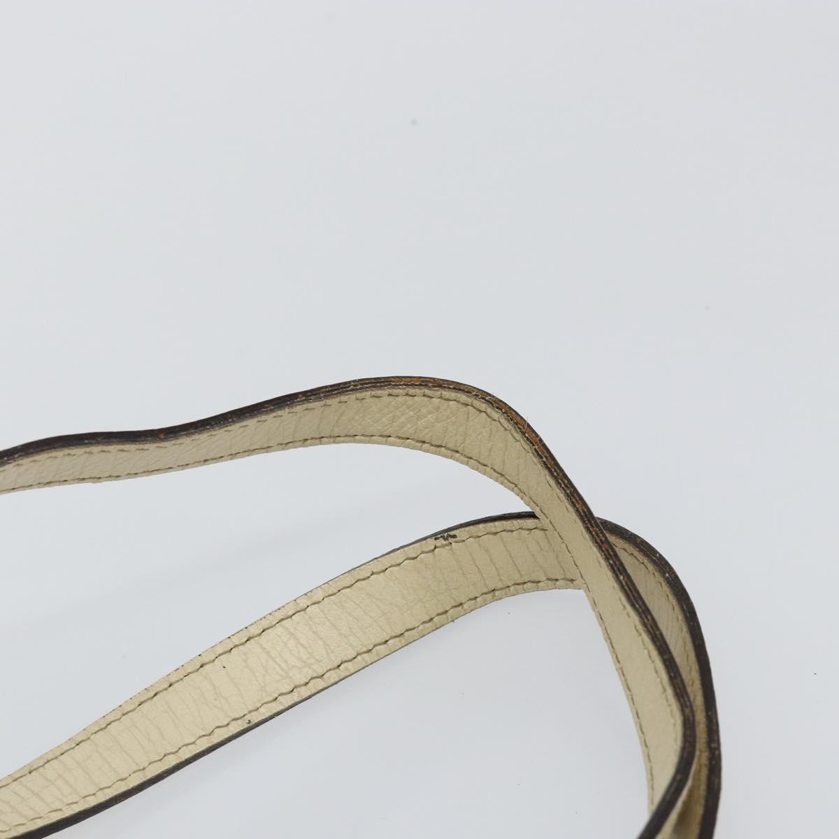 GUCCI GG Supreme Tote Bag PVC Leather Beige White Silver 181084 Auth 146838