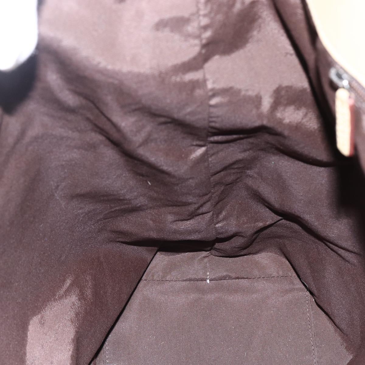 GUCCI GG Canvas Sherry Line Tote Bag Dark Brown 31242 Auth 146842