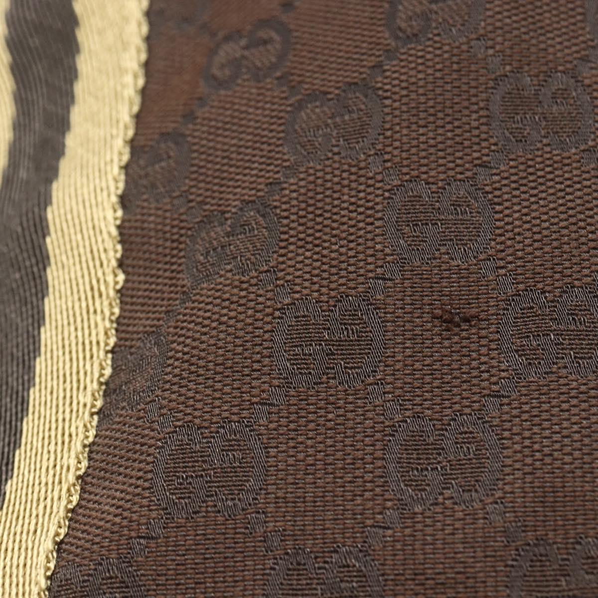 GUCCI GG Canvas Sherry Line Tote Bag Dark Brown 31242 Auth 146842