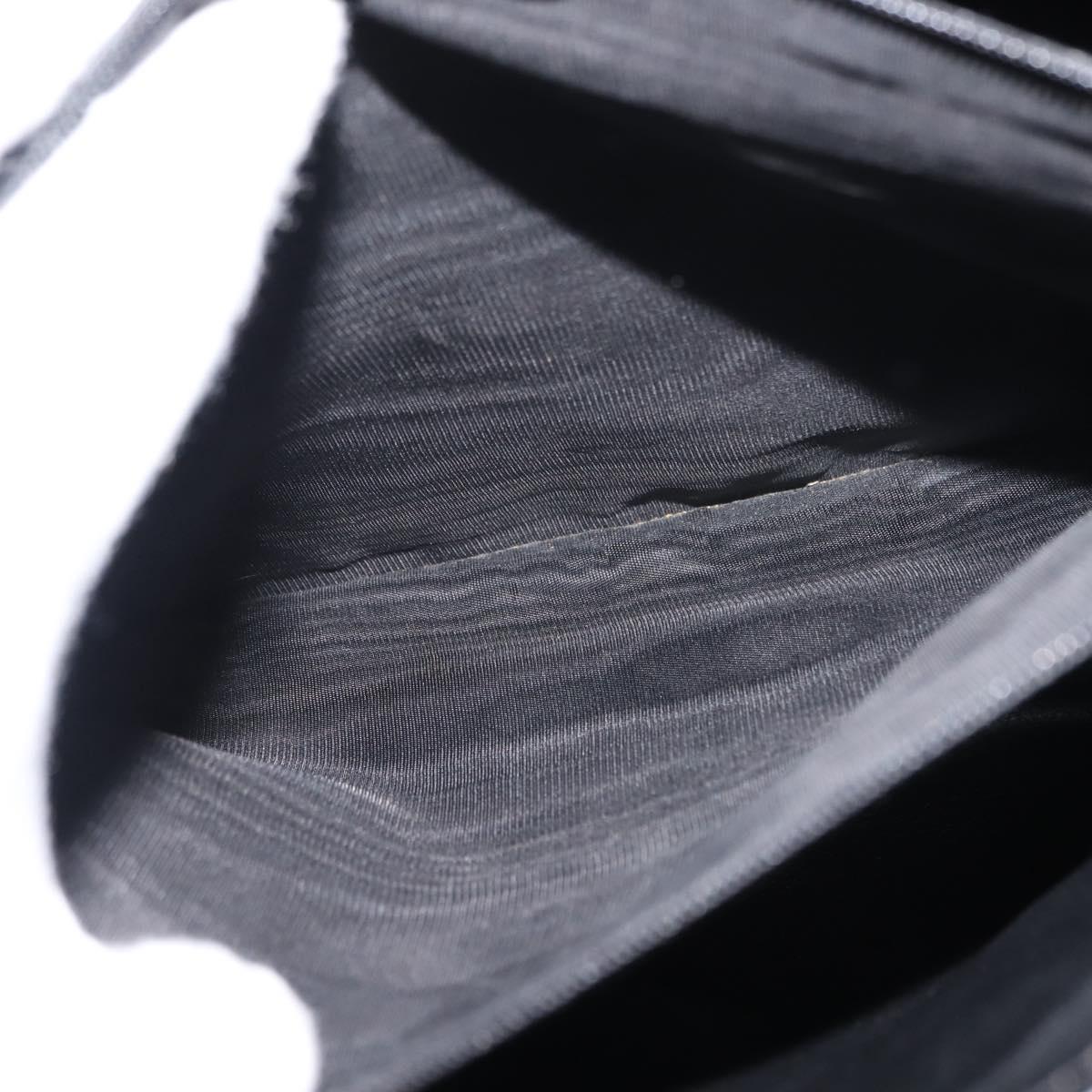 CELINE Macadam Canvas Tote Bag PVC Leather Black Gold Auth 146843