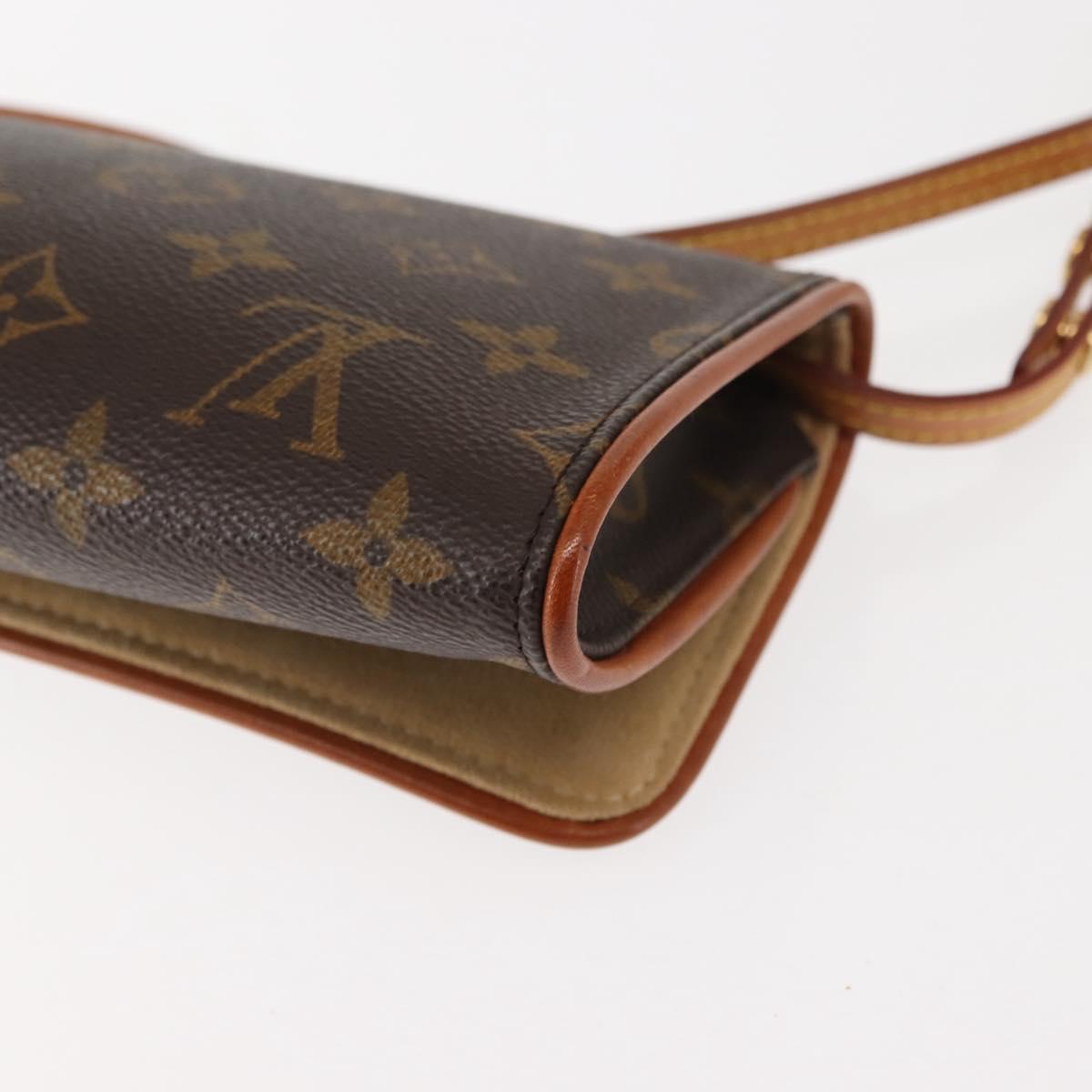 LOUIS VUITTON Monogram Pochette Twin GM Shoulder Bag M51852 LV Auth 146850