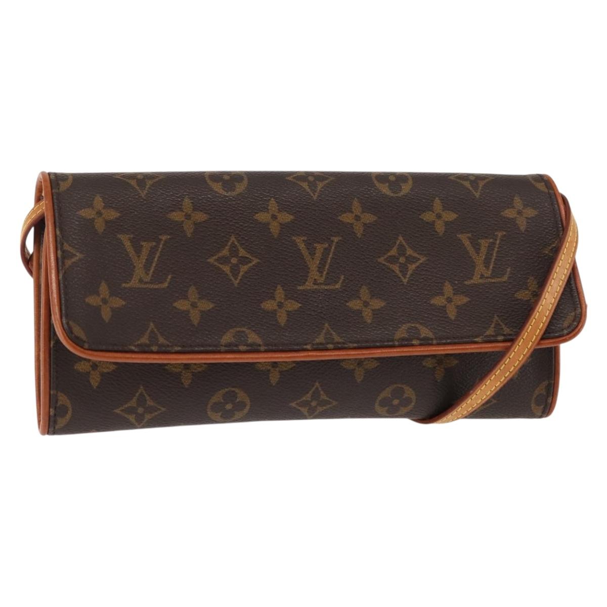LOUIS VUITTON Monogram Pochette Twin GM Shoulder Bag M51852 LV Auth 146850