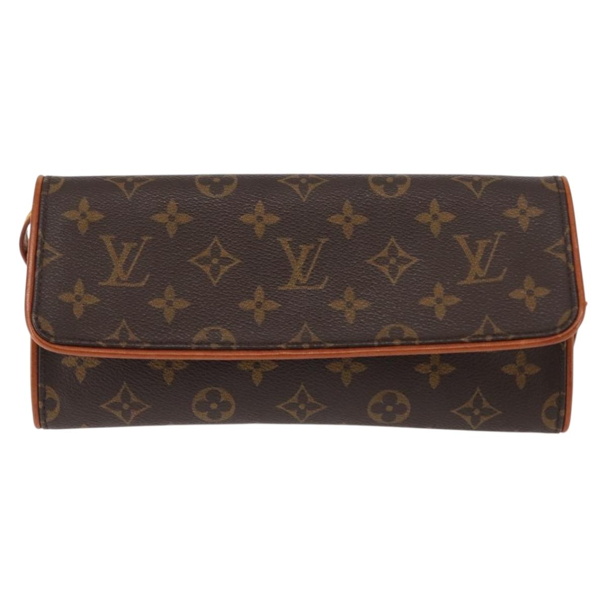 LOUIS VUITTON Monogram Pochette Twin GM Shoulder Bag M51852 LV Auth 146850