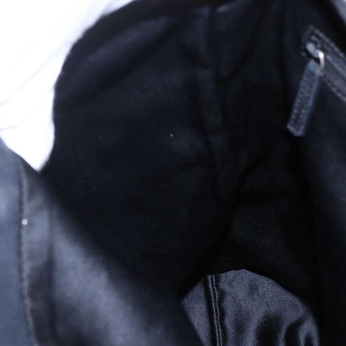 SAINT LAURENT Kahala Tote Bag Canvas Black Silver 121631 Auth 146863