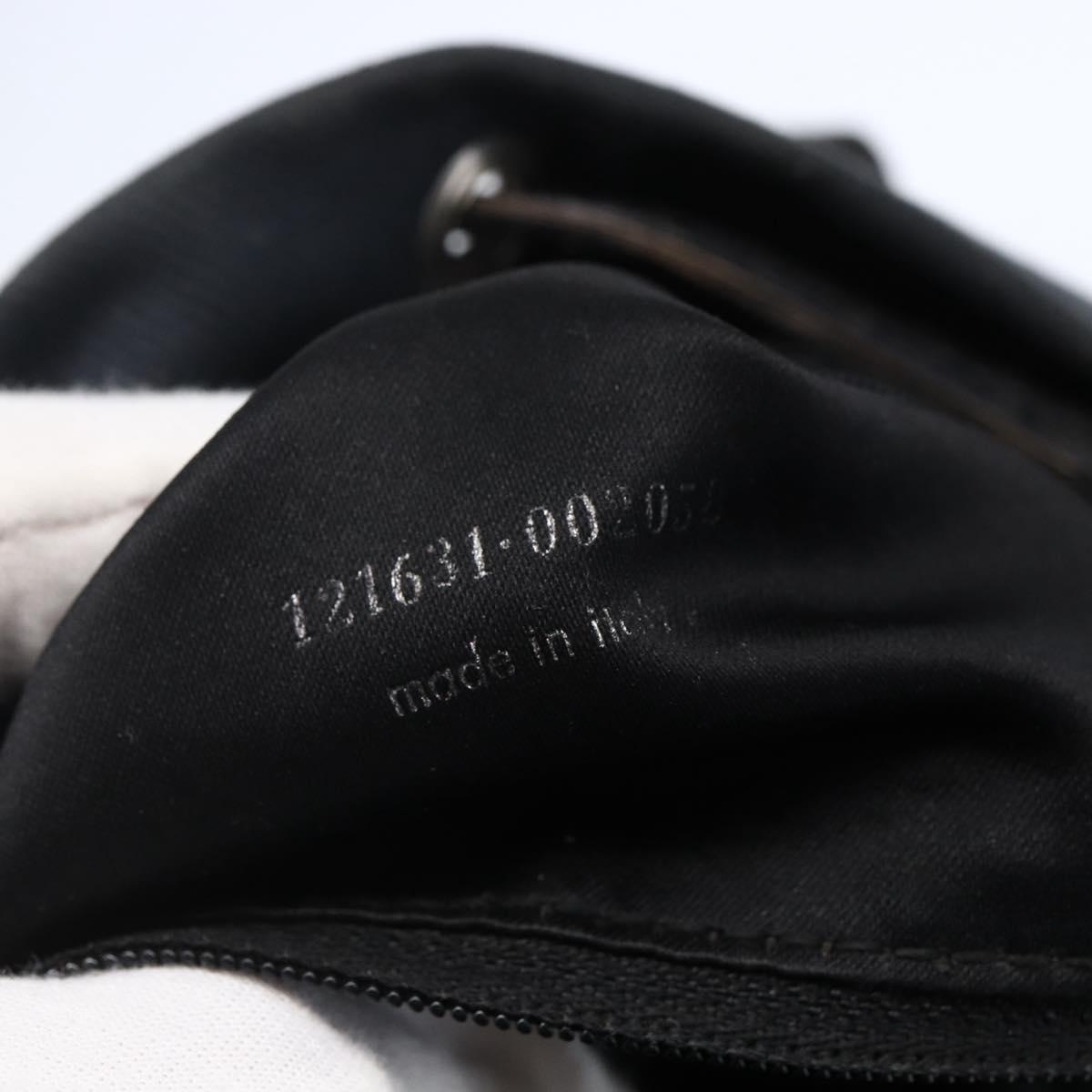 SAINT LAURENT Kahala Tote Bag Canvas Black Silver 121631 Auth 146863