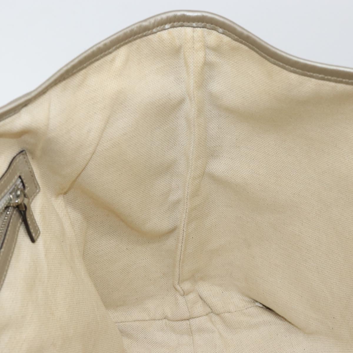 GUCCI GG Implementation Tote Bag Silver 197953 Auth 146864