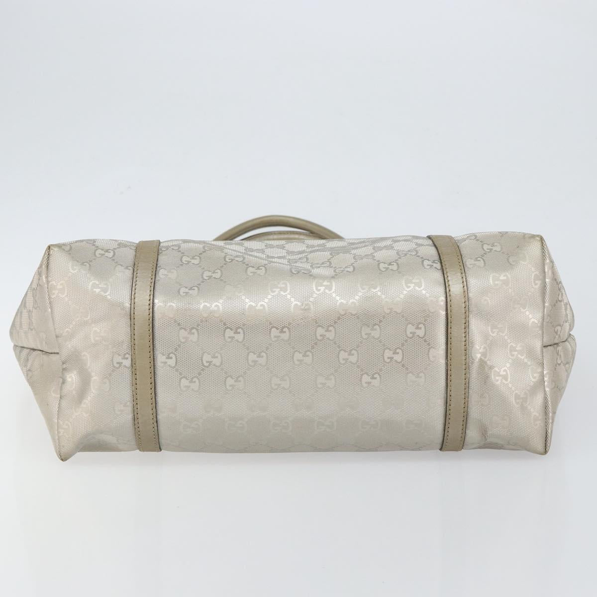 GUCCI GG Implementation Tote Bag Silver 197953 Auth 146864