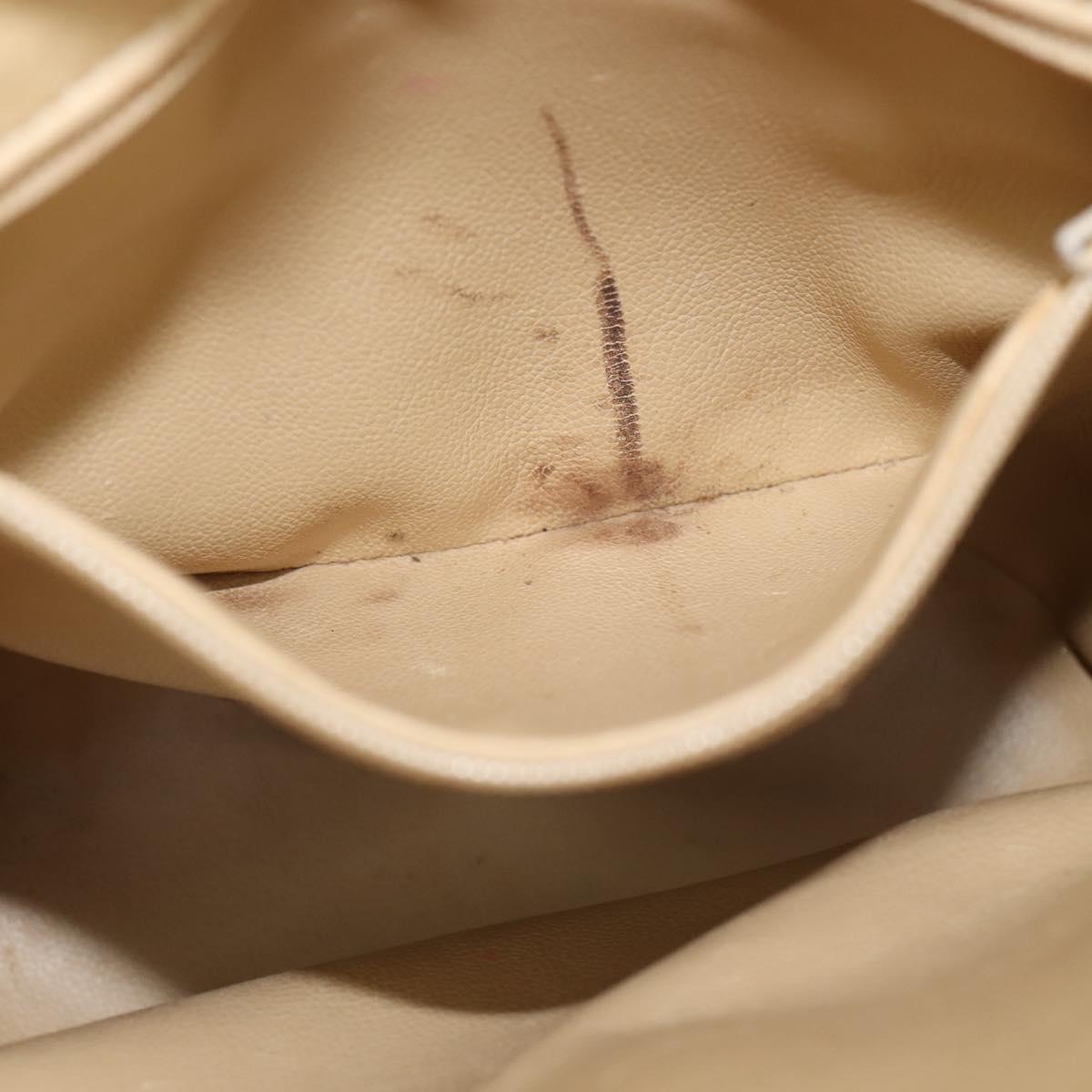 Christian Dior Shoulder Bag Leather Brown Gold Auth 146868