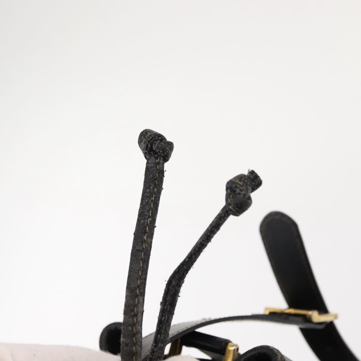 FENDI Pecan Canvas Shoulder Bag PVC Black Brown gold Auth 146873