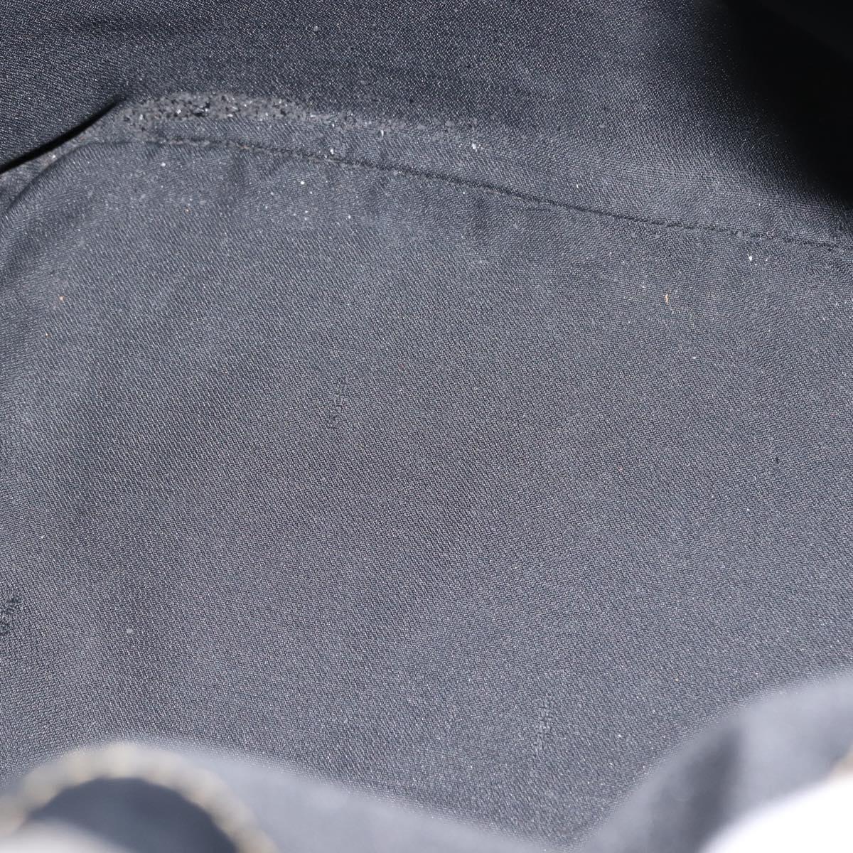 FENDI Pecan Canvas Shoulder Bag PVC Black Brown gold Auth 146873