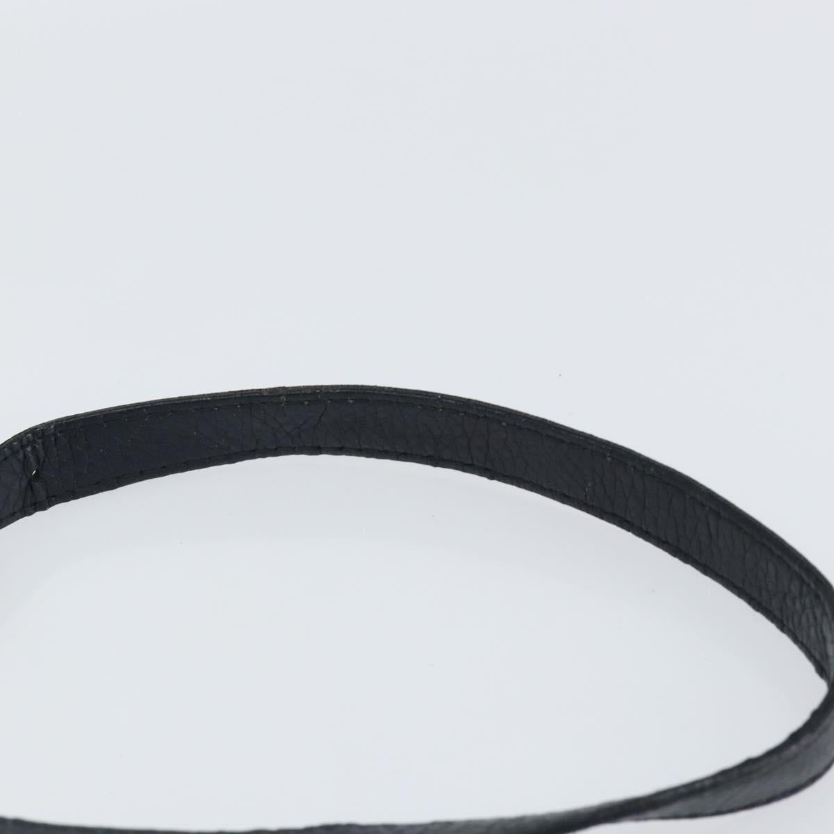 GUCCI Hand Bag Leather 2way Navy Gold 269876 Auth 146876