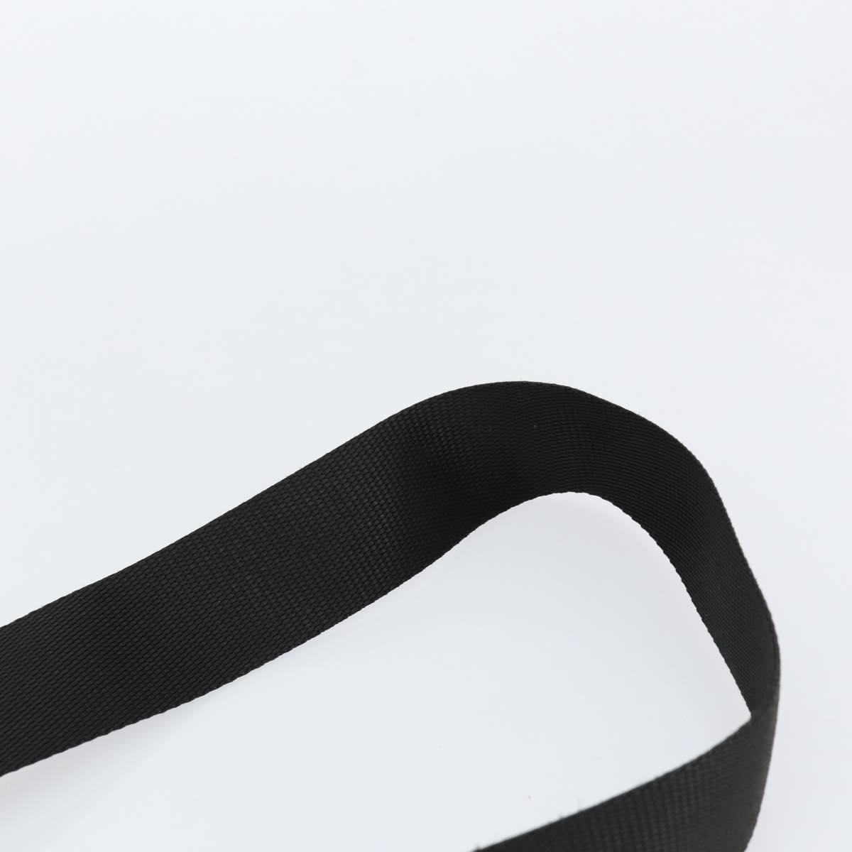 PRADA Shoulder Bag Nylon Black Silver Auth 146879