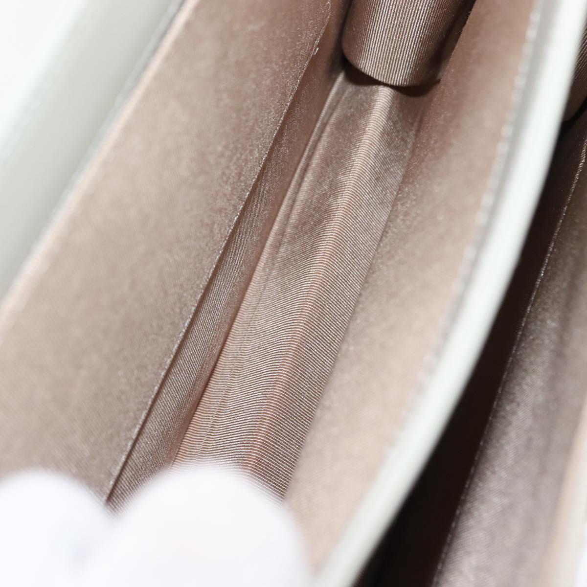 GIVENCHY Shoulder Bag Leather Gray Gold Auth 146883