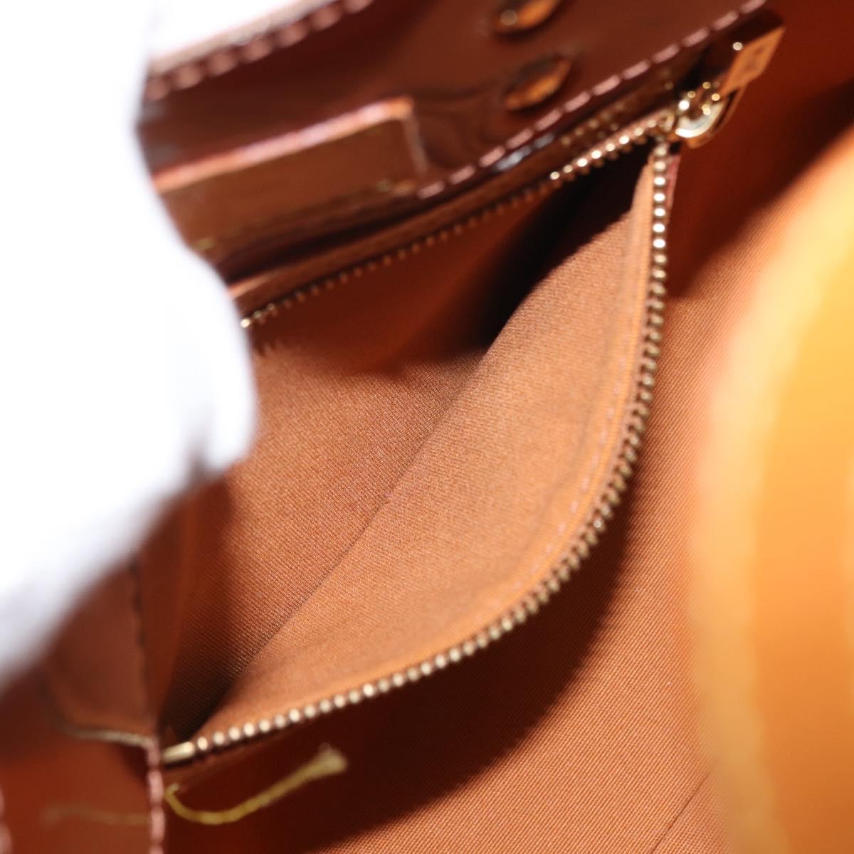 LOUIS VUITTON Monogram Vernis Reade PM Hand Bag Bronze M91146 LV Auth 146889
