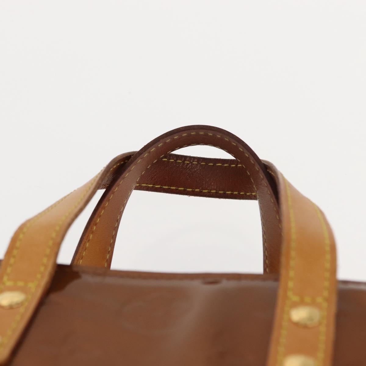 LOUIS VUITTON Monogram Vernis Reade PM Hand Bag Bronze M91146 LV Auth 146889