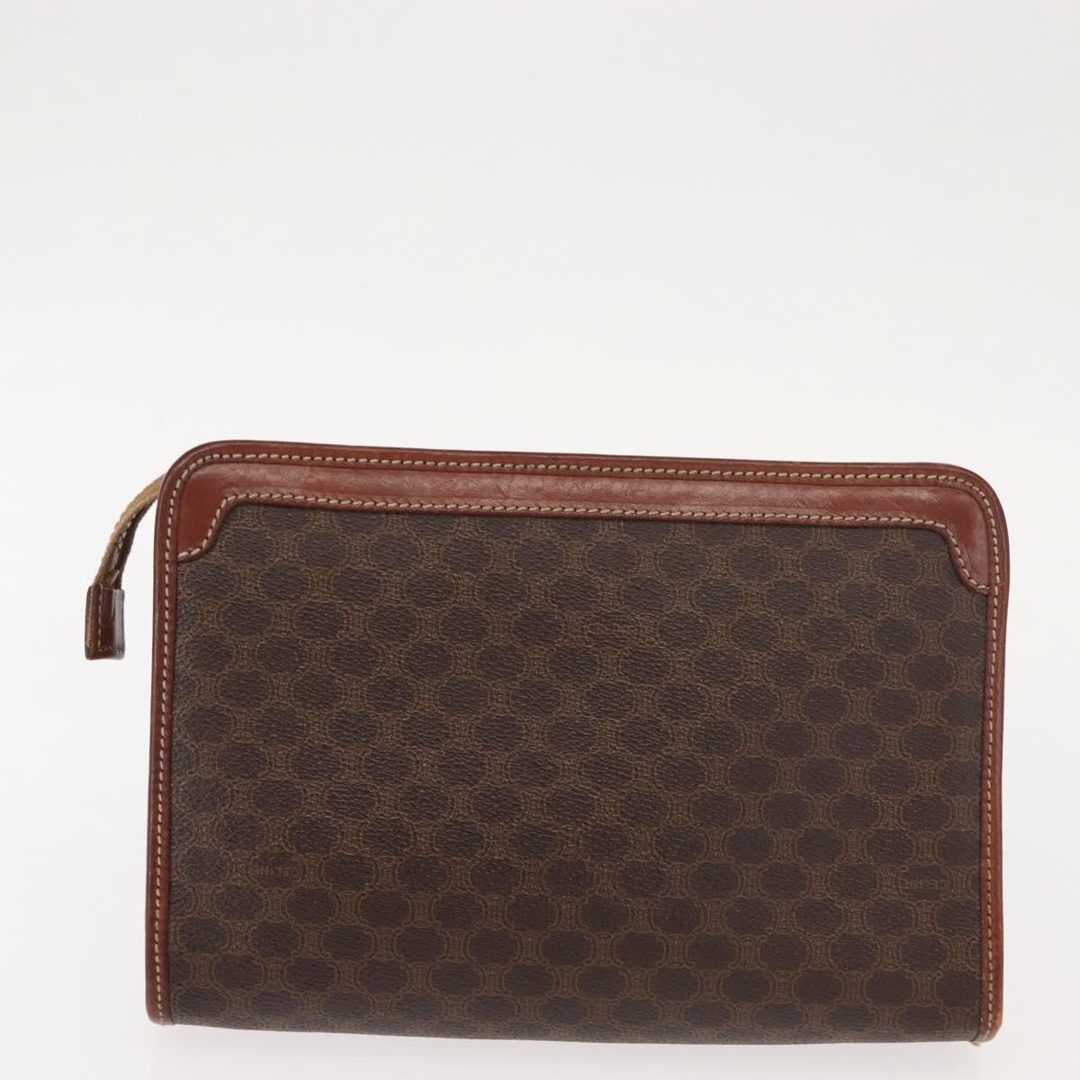 Christian Dior Celine Macadam Canvas Bag PVC Leather 2 Set Brown Navy Auth 146900