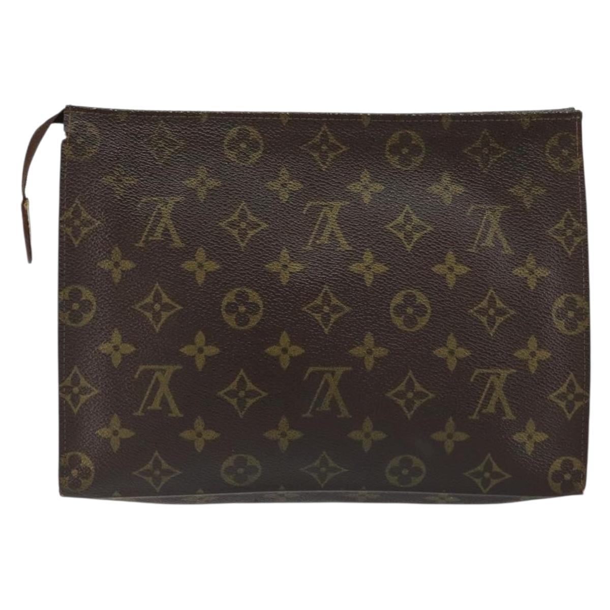 LOUIS VUITTON Monogram Poche Toilette 26 Pouch M47542 LV Auth 146902