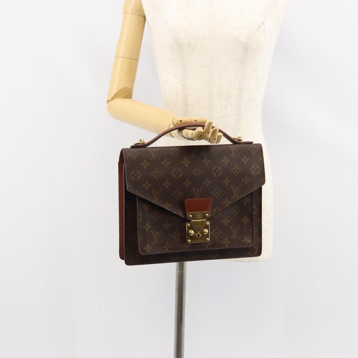 LOUIS VUITTON Monogram Monceau 28 Hand Bag M51185 LV Auth 146903