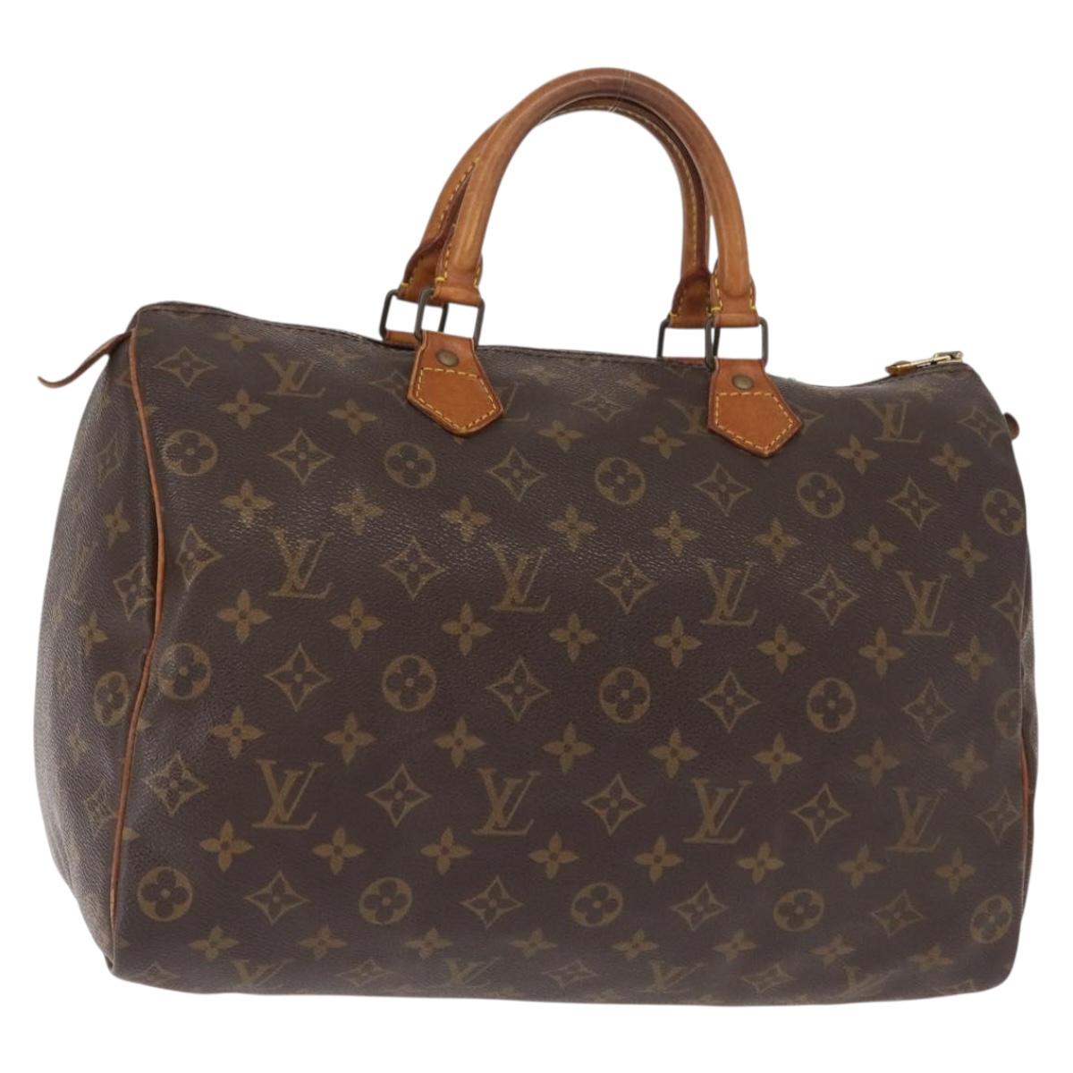 LOUIS VUITTON Monogram Speedy 35 Hand Bag M41524 LV Auth 146906