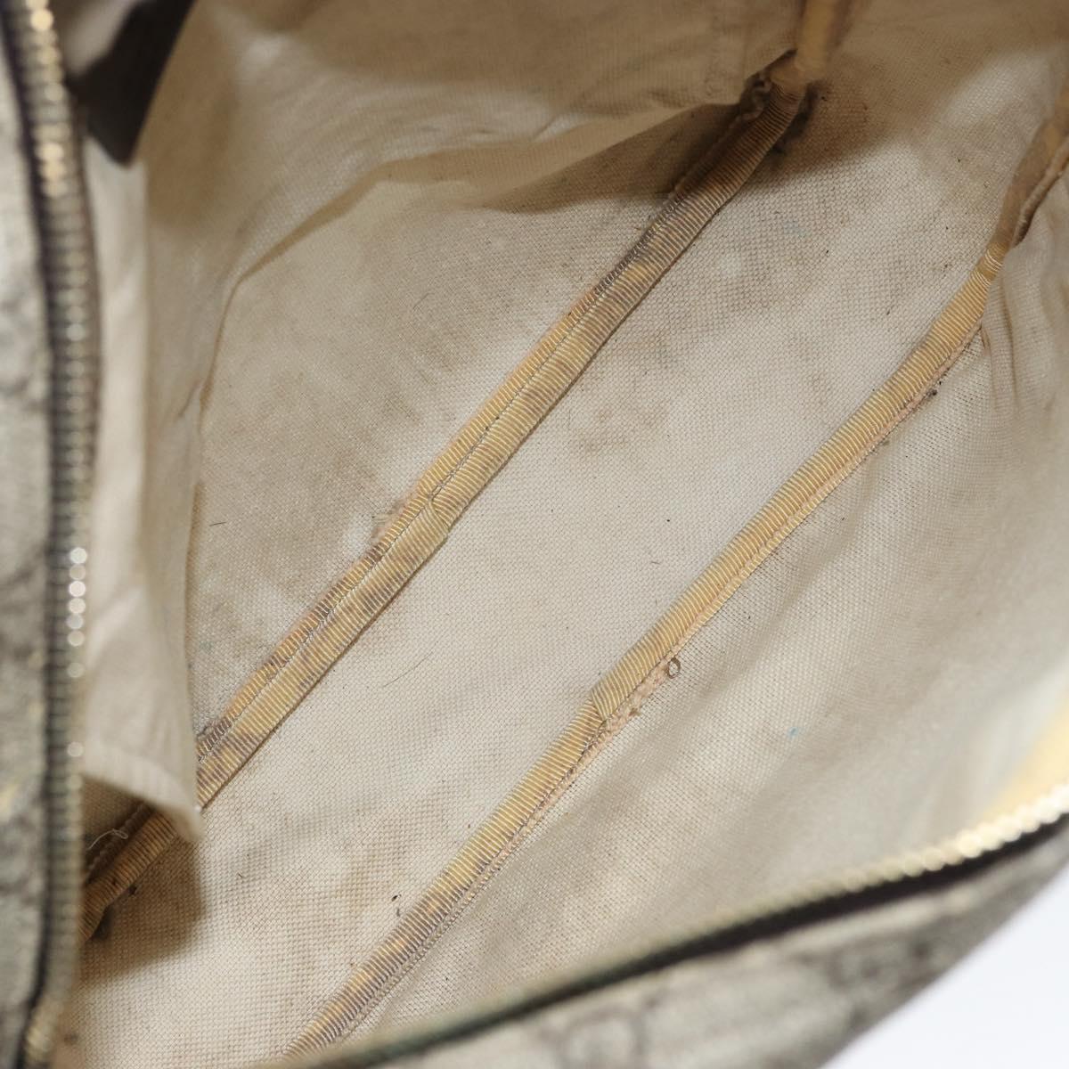 GUCCI GG Supreme Shoulder Bag PVC Brown Gold 201448 Auth 146911