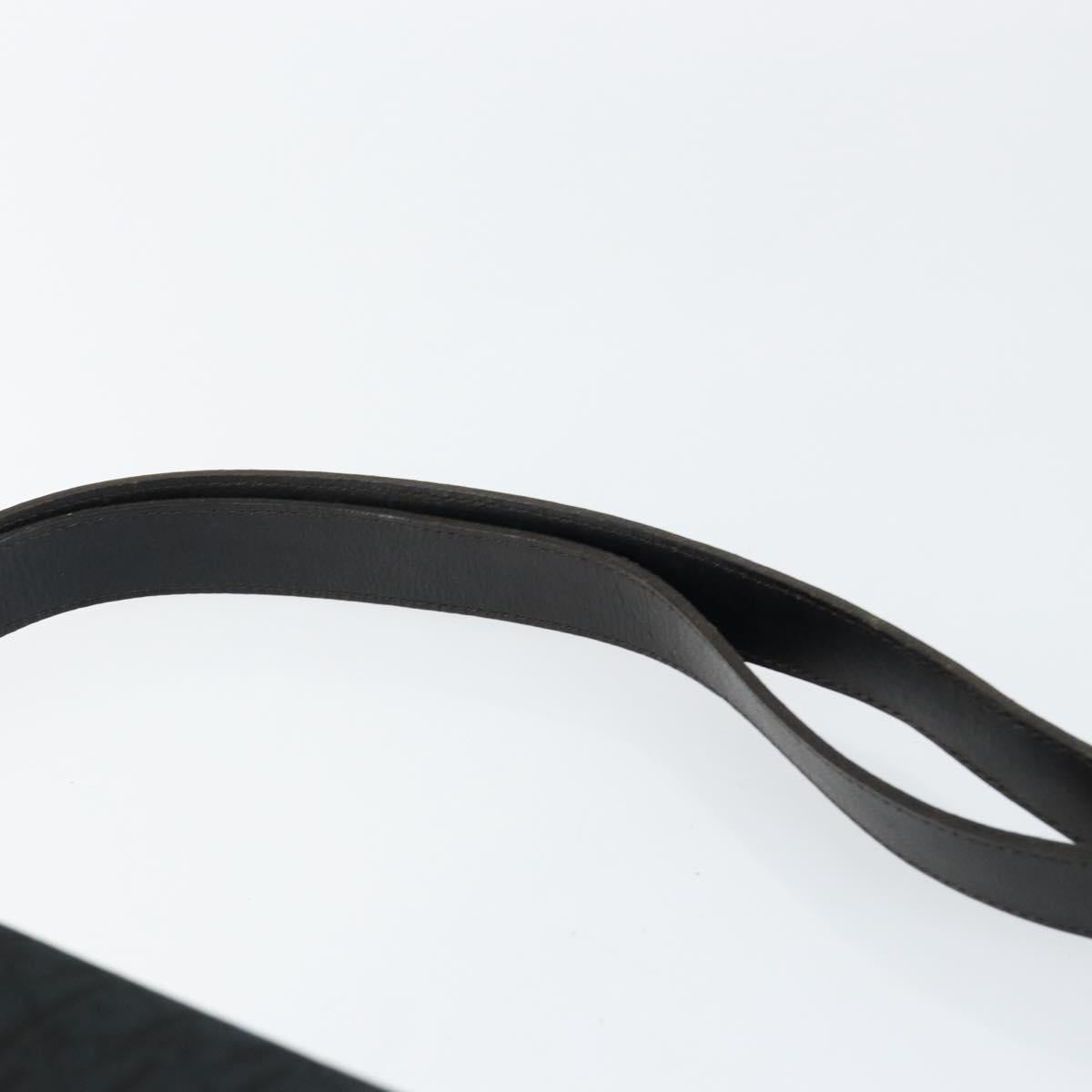 Christian Dior Trotter Canvas Shoulder Bag Black Gold Auth 146914