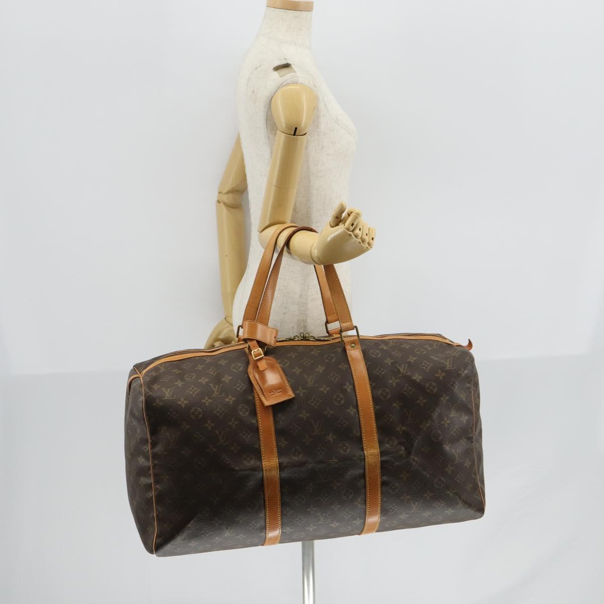 LOUIS VUITTON Monogram Sac Souple 55 Boston Bag M41622 LV Auth 146922
