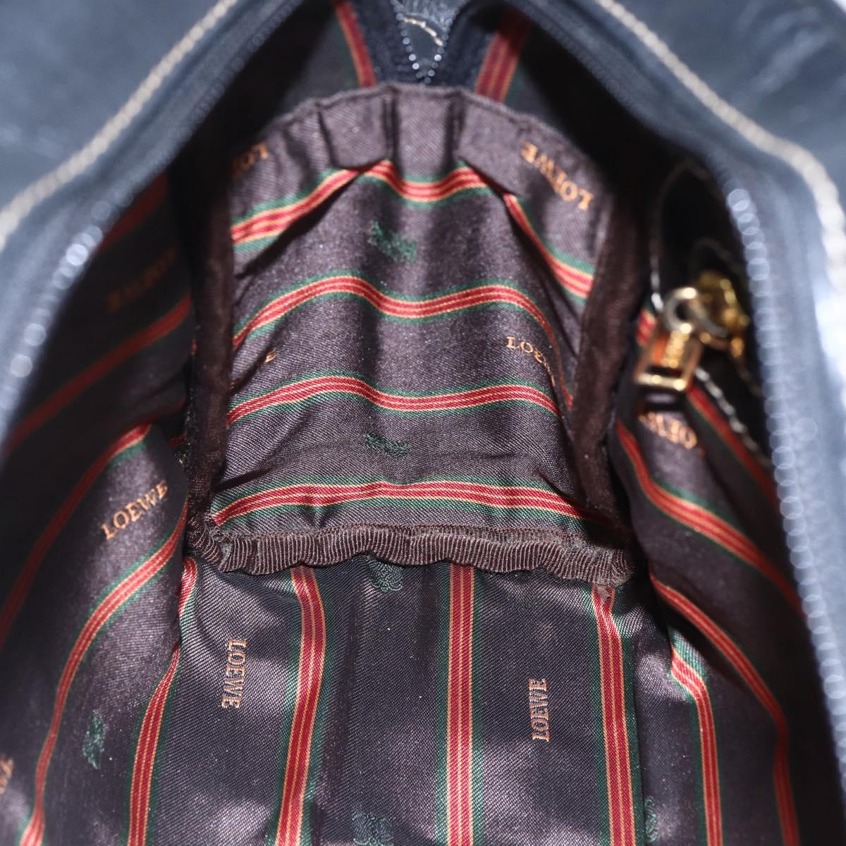 LOEWE Velazquez Shoulder Bag Leather Brown Gold Auth 146928