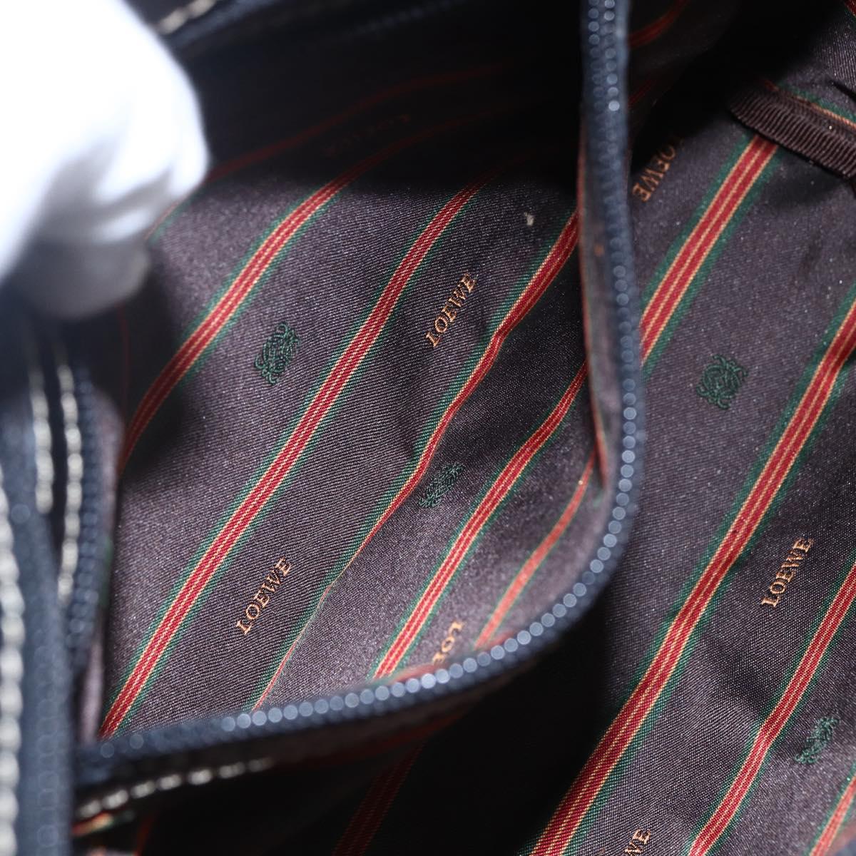 LOEWE Velazquez Shoulder Bag Leather Brown Gold Auth 146928