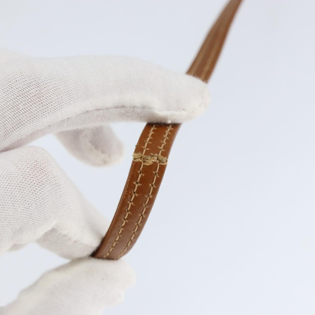 GUCCI Shoulder Bag Leather Brown Gold 007 115 4916 Auth 146929