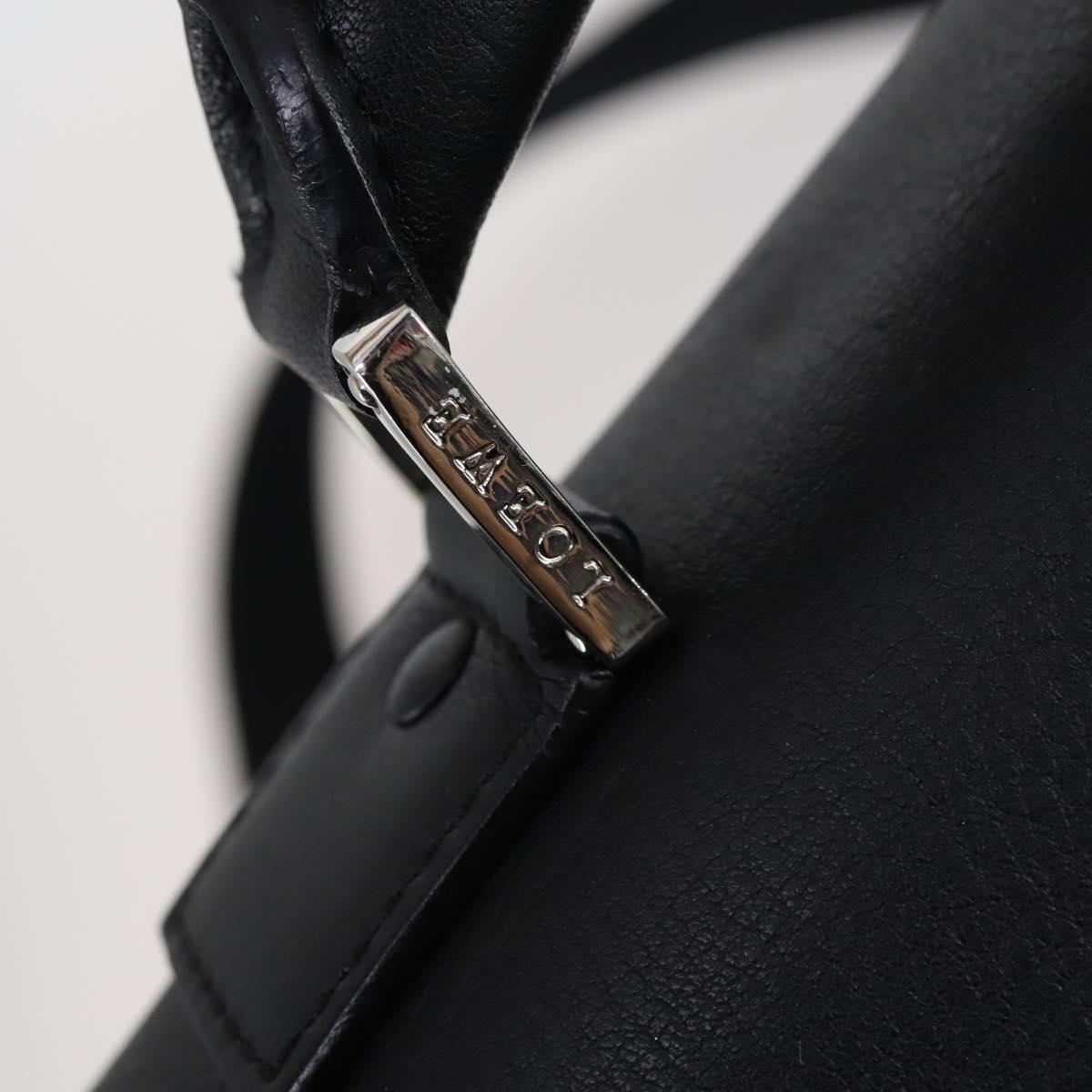 LOEWE Anagram Business Bag Leather 2way Black Silver Auth 146935