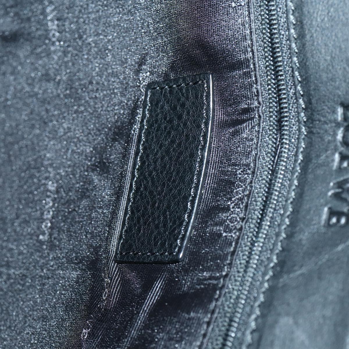 LOEWE Anagram Business Bag Leather 2way Black Silver Auth 146935