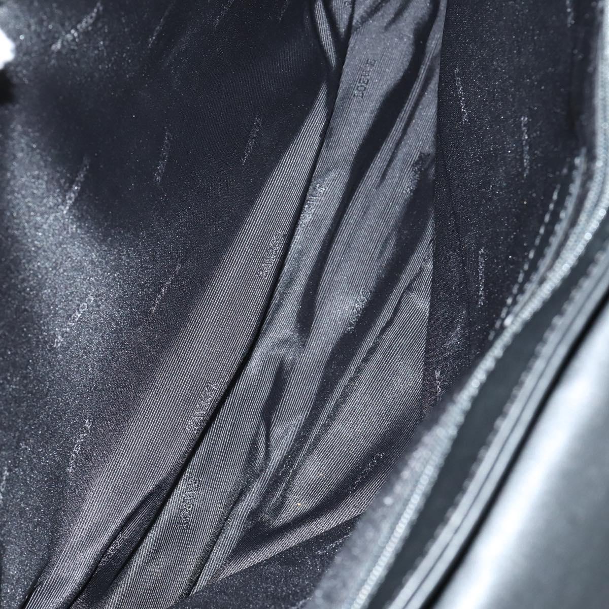 LOEWE Anagram Business Bag Leather 2way Black Silver Auth 146935