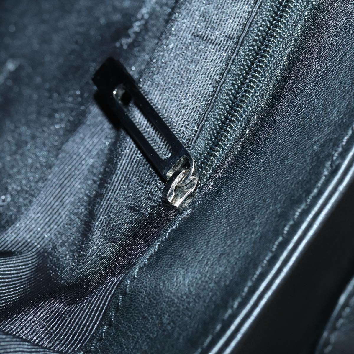 LOEWE Anagram Business Bag Leather 2way Black Silver Auth 146935