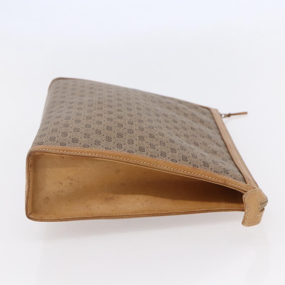 GUCCI Micro GG Supreme Clutch Bag PVC Beige 17 039 1995 Auth 146941