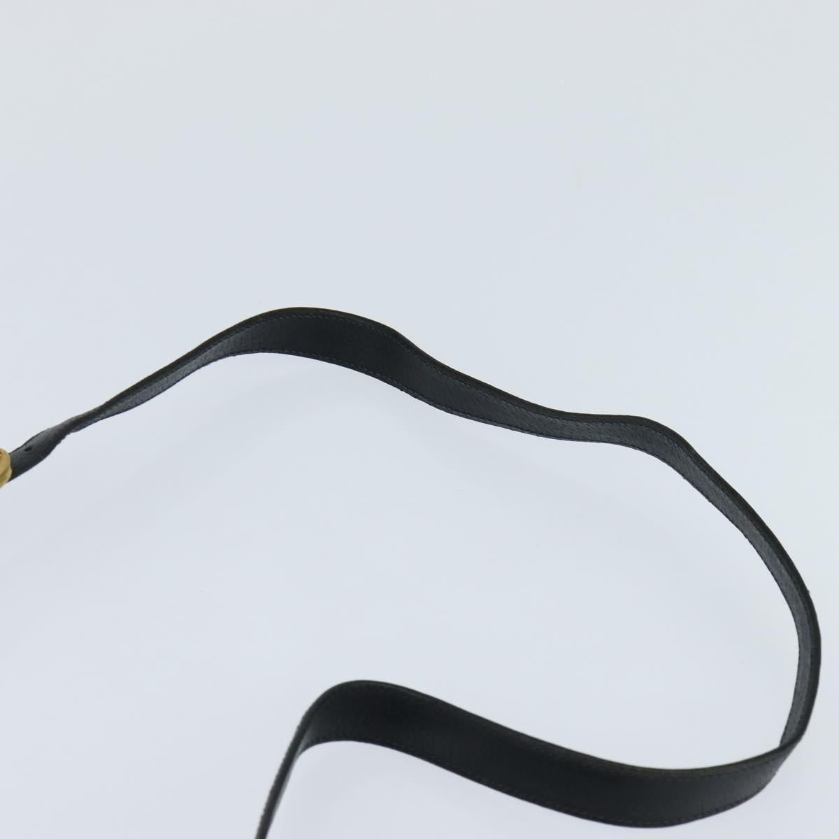 GUCCI GG Supreme Sherry Line Shoulder Bag PVC Navy Gold 904 02 049 Auth 146942