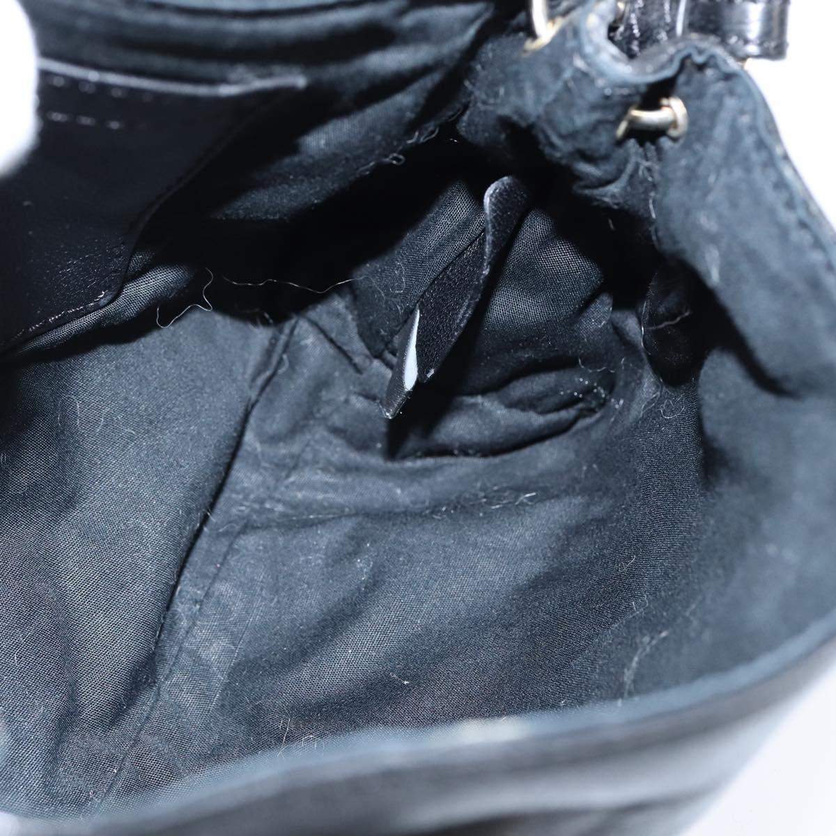 Chloe Lily Shoulder Bag Leather 2way Black Gold Auth 146949