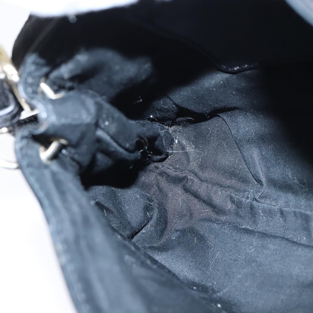 Chloe Lily Shoulder Bag Leather 2way Black Gold Auth 146949