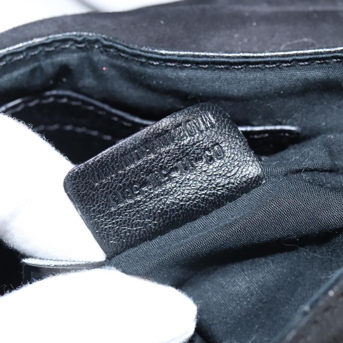 Chloe Lily Shoulder Bag Leather 2way Black Gold Auth 146949