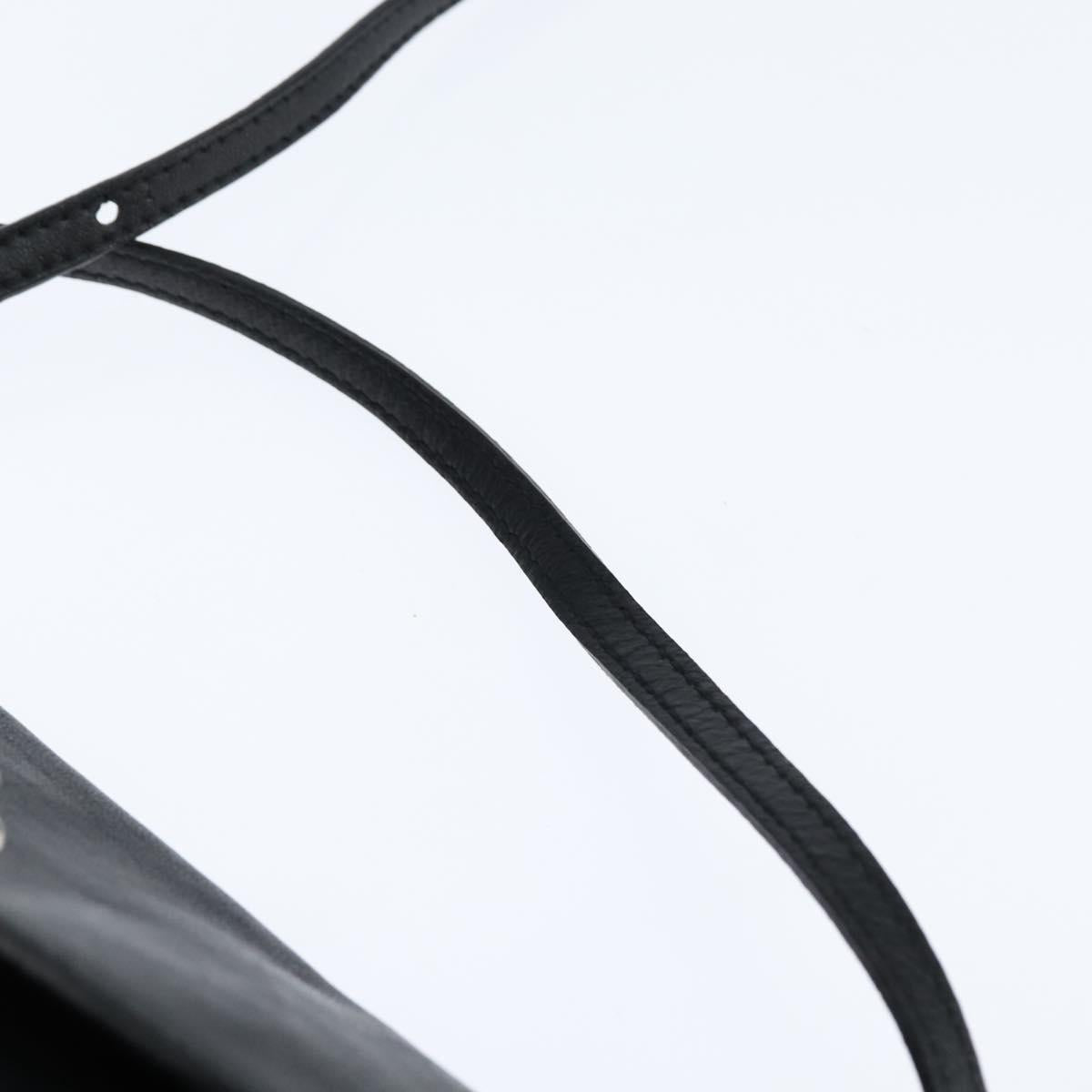 Chloe Lily Shoulder Bag Leather 2way Black Gold Auth 146949