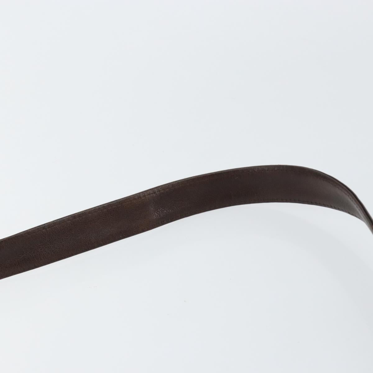 Christian Dior Trotter Canvas Shoulder Bag Brown Gold Auth 146954