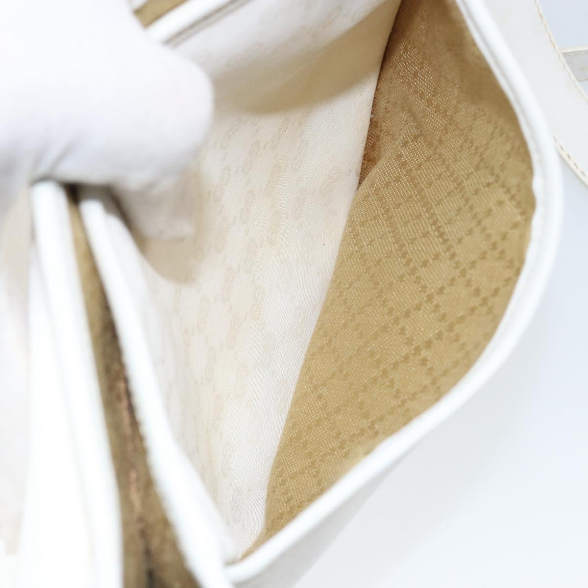 GUCCI Micro GG Supreme Shoulder Bag PVC White Gold 001 406 0259 Auth 146962