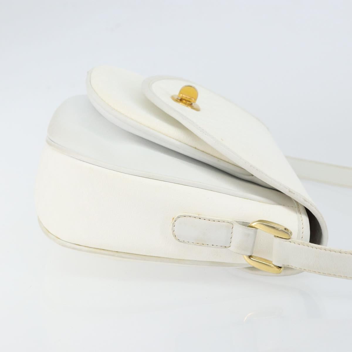 GUCCI Micro GG Supreme Shoulder Bag PVC White Gold 001 406 0259 Auth 146962