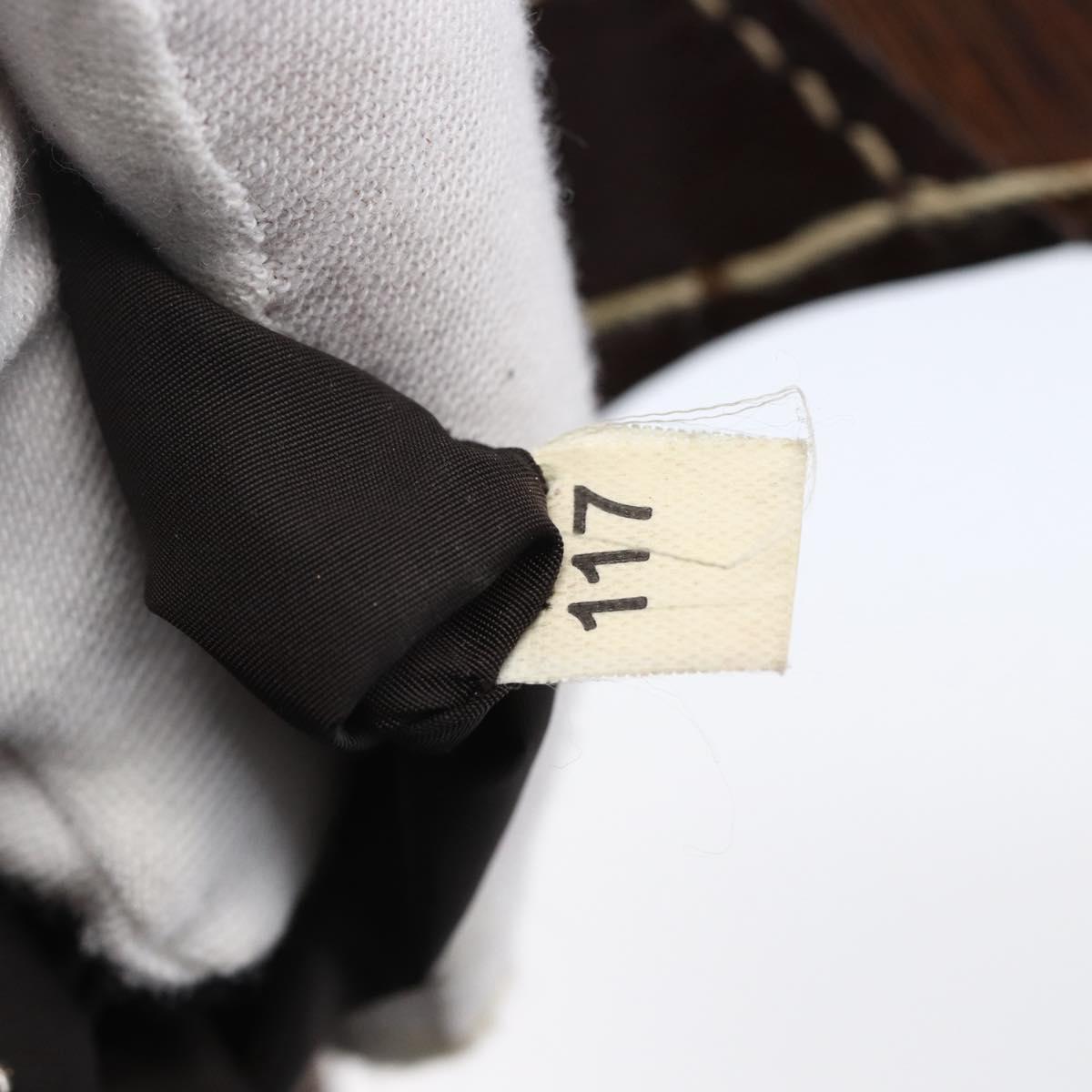 Miu Miu Wood Hand Bag Leather 2way Purple Silver Auth 146964