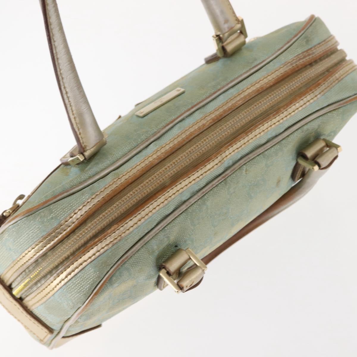 GUCCI GG Canvas Hand Bag Peppermint Gold 000 0852 Auth 146975
