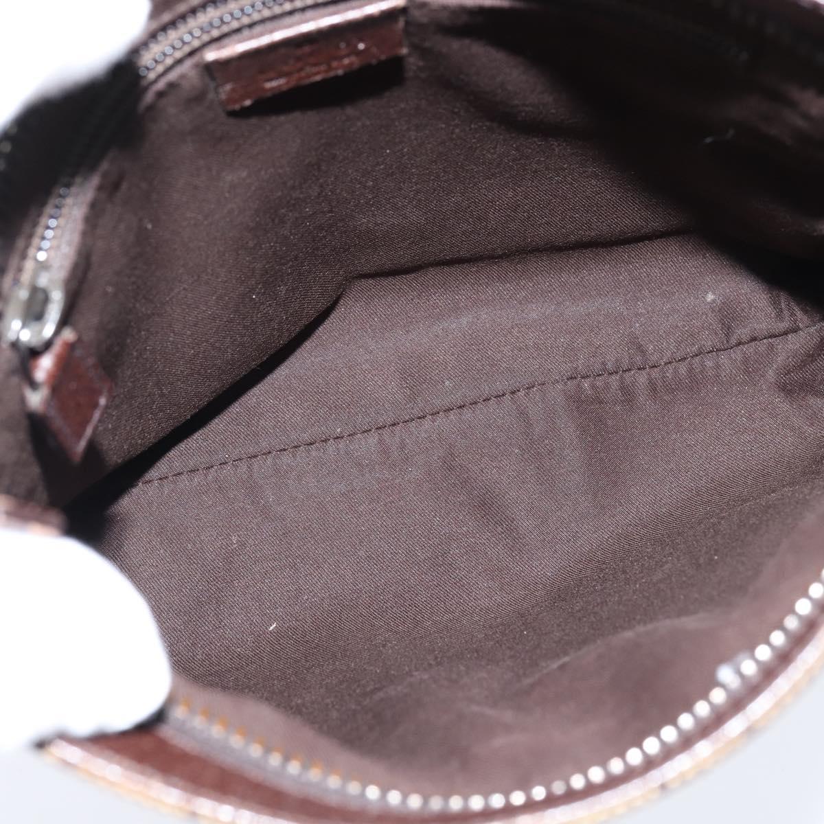 GUCCI GG Canvas Shoulder Bag Beige Silver 122798 Auth 146976