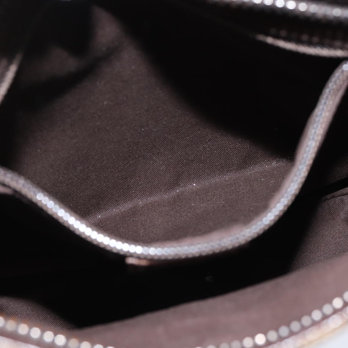 GUCCI GG Canvas Shoulder Bag Beige Silver 122798 Auth 146976