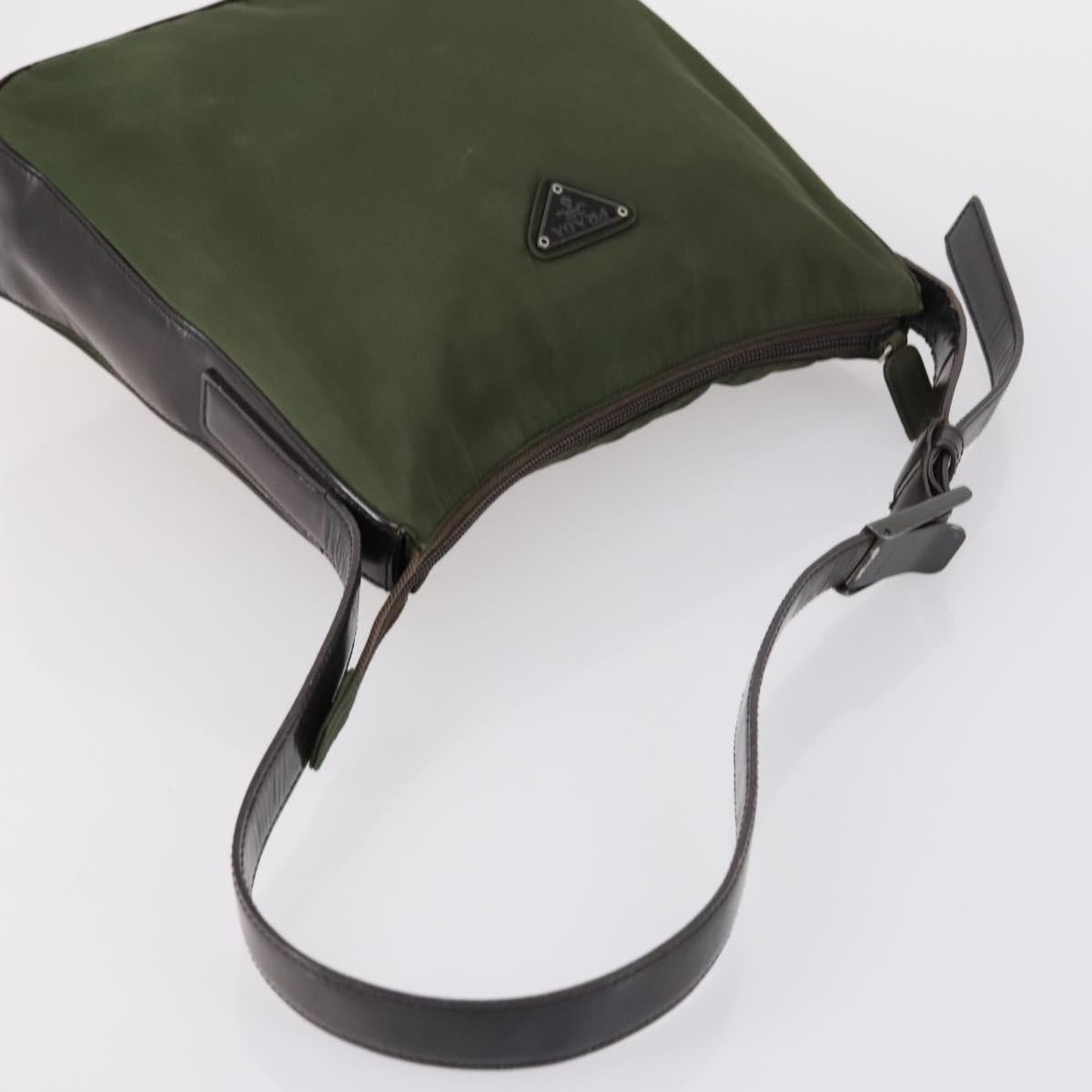 PRADA Tote Bag Nylon 3Set Green Blue Auth 146985