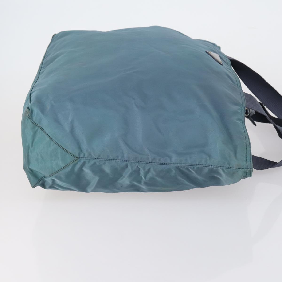 PRADA Tote Bag Nylon 3Set Green Blue Auth 146985